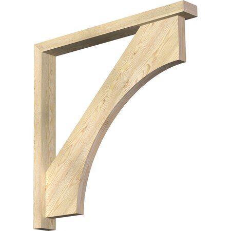 Ekena Millwork Westlake Block Rough Sawn Bracket w/ Offset Brace, Douglas Fir, 4"W x 36"D x 36"H BKT0402X36X36WTL05RDF